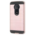 Wholesale Moto G6 Play / Moto G6 Forge (MOTO G Play 6th Gen) Armor Hybrid Case (Rose Gold)